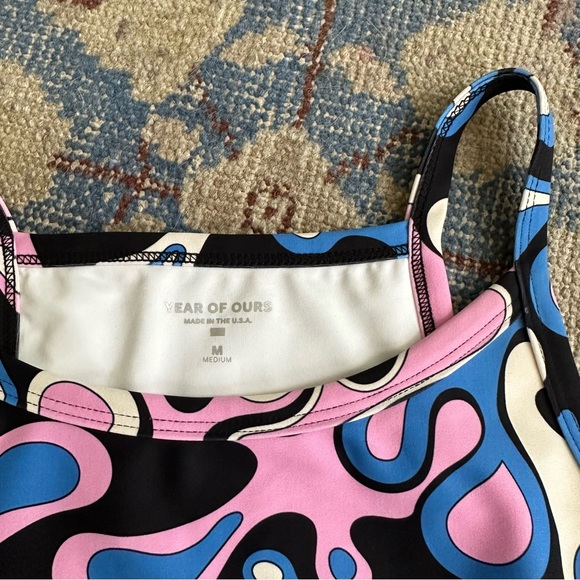 Year of Ours Splash Print Top M - Picture 2 of 3